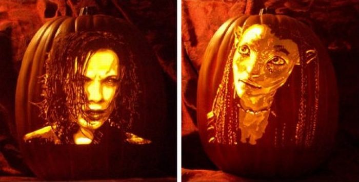 Realistic Pumpkin-Carved Portraits (8 pics)