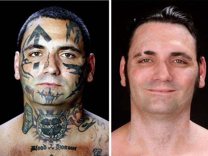 Skinhead Bryon Widner With and Without Tattoos (12 pics)