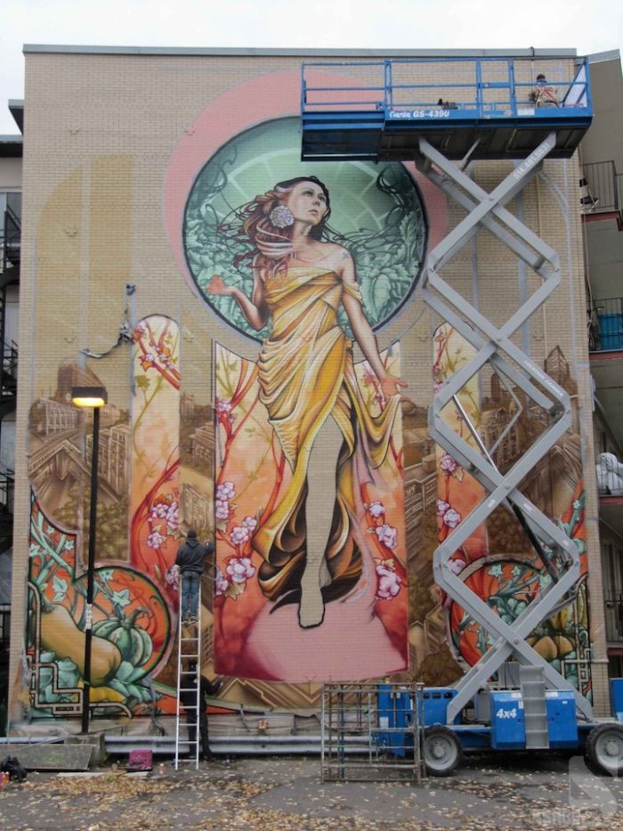 Mother Nature-esque Madonna Graffiti in Montreal (13 pics)