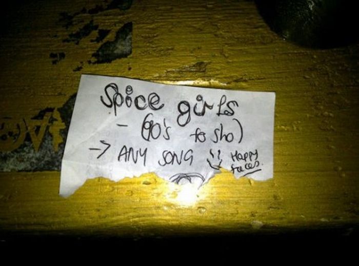 Notes & Signs Found Around the DJ Booth (105 pics)
