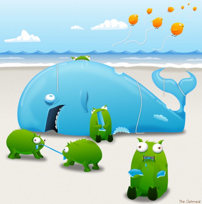 Twitter Fail Whale Illustrations (30 pics)