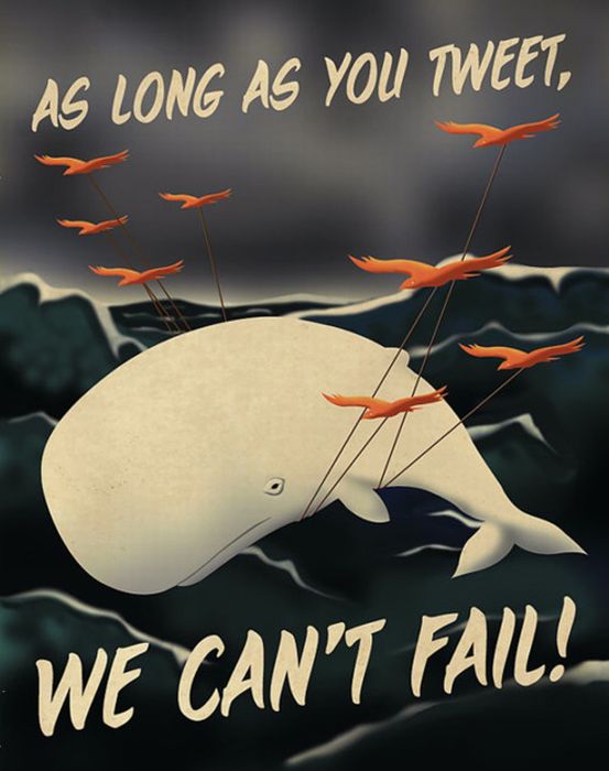 Twitter Fail Whale Illustrations (30 pics)