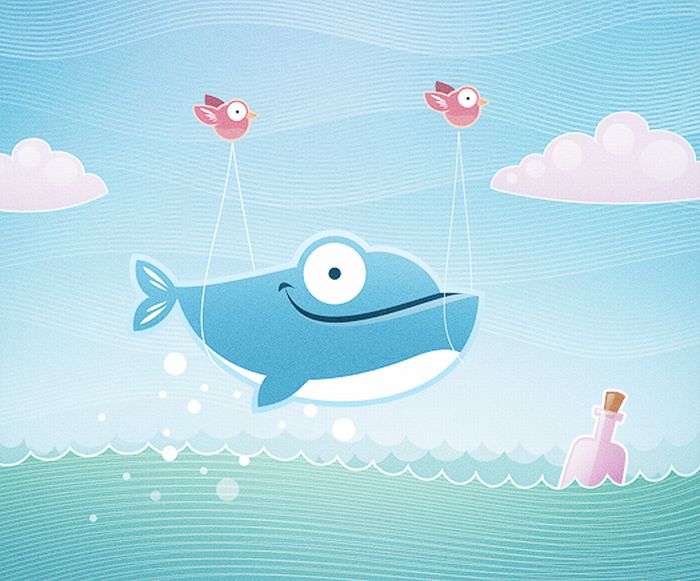 Twitter Fail Whale Illustrations (30 pics)