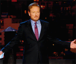 Jon Stewart Visits Conan O'Brien (6 gifs)