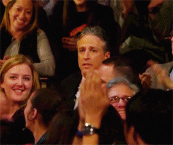 Jon Stewart Visits Conan O'Brien (6 gifs)