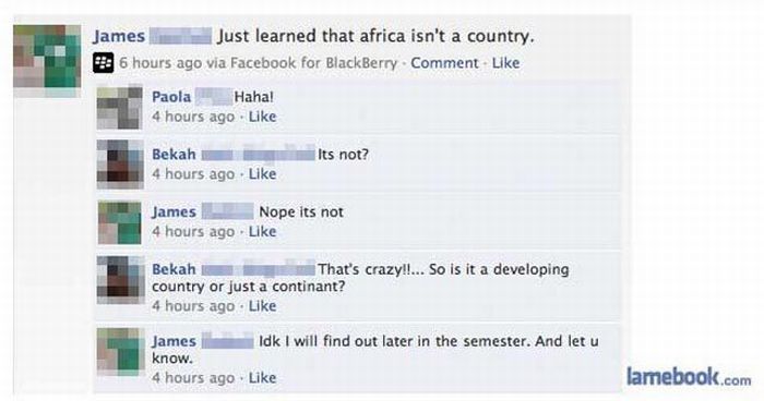 Embarrassing Facebook Status Updates (50 pics)