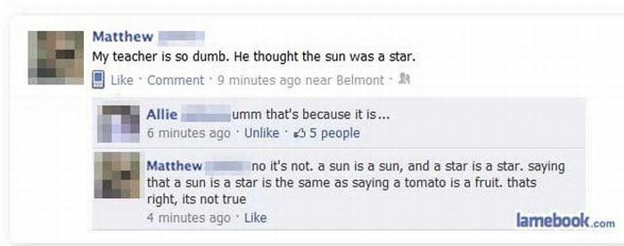 Embarrassing Facebook Status Updates (50 pics)