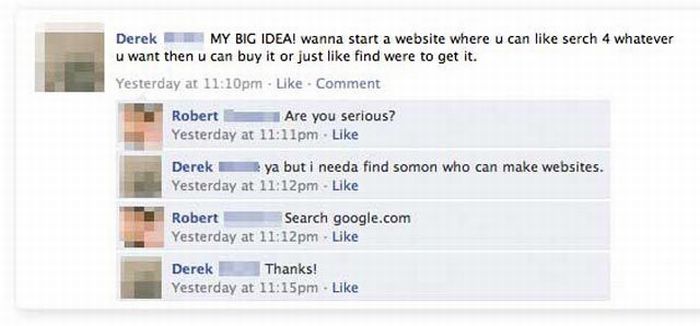 Embarrassing Facebook Status Updates (50 pics)