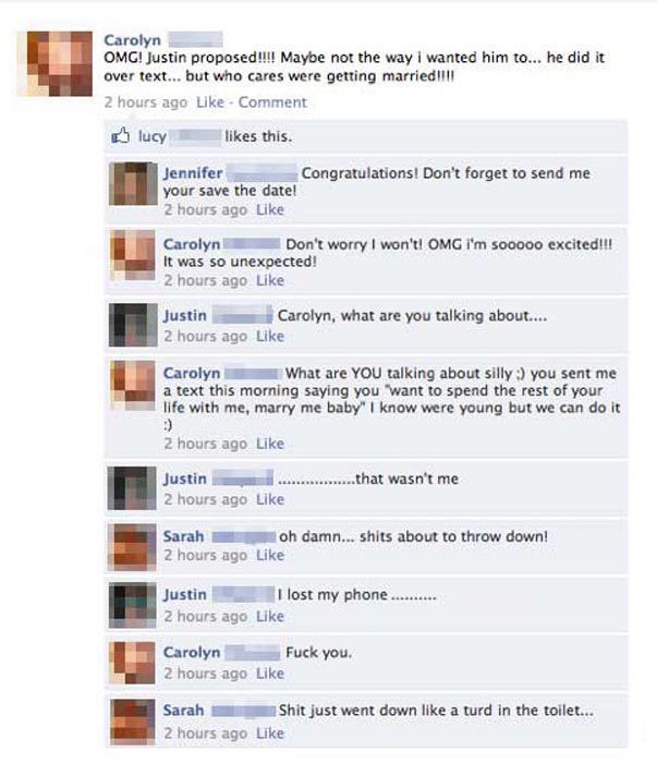Embarrassing Facebook Status Updates (50 pics)
