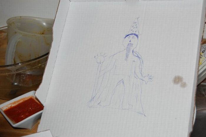 Pizza Box Drawings (28 pics)