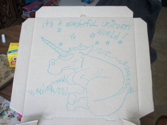 Pizza Box Drawings (28 pics)