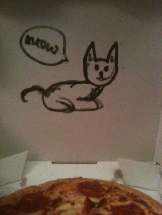 Pizza Box Drawings (28 pics)