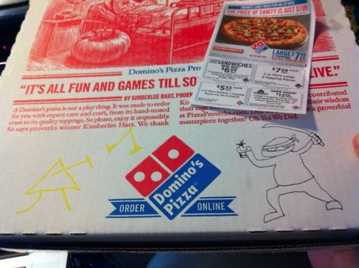 Pizza Box Drawings (28 pics)