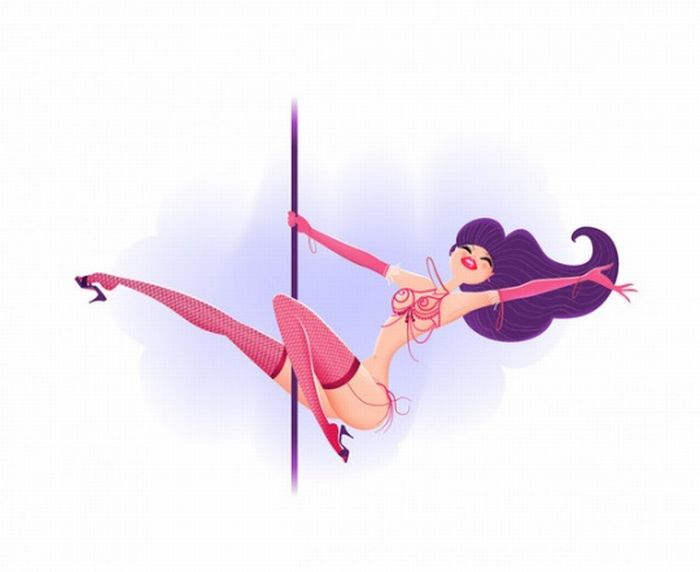 Pin Up Girl Illustrations (52 pics)