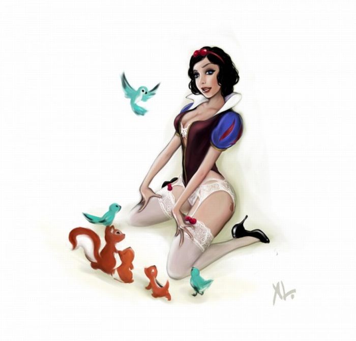 Pin Up Girl Illustrations (52 pics)