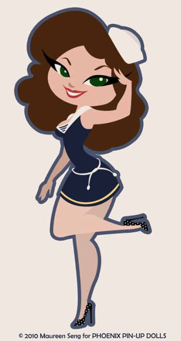 Pin Up Girl Illustrations (52 pics)