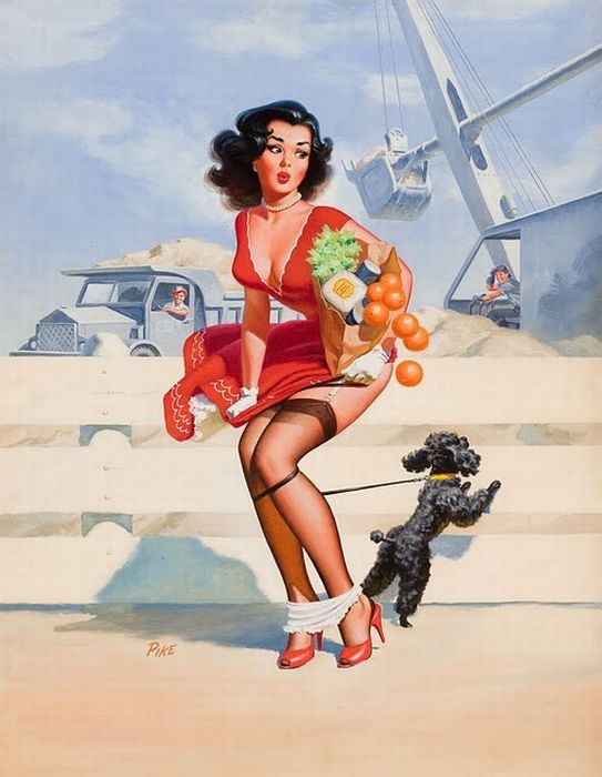 Pin Up Girl Illustrations (52 pics)