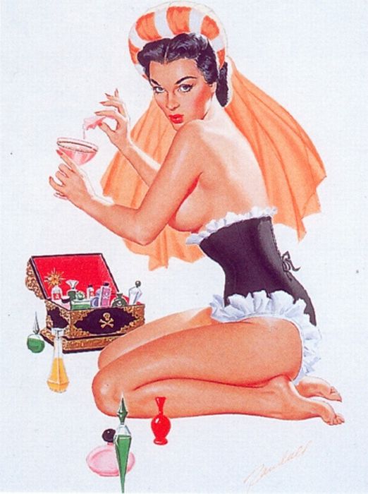Pin Up Girl Illustrations (52 pics)
