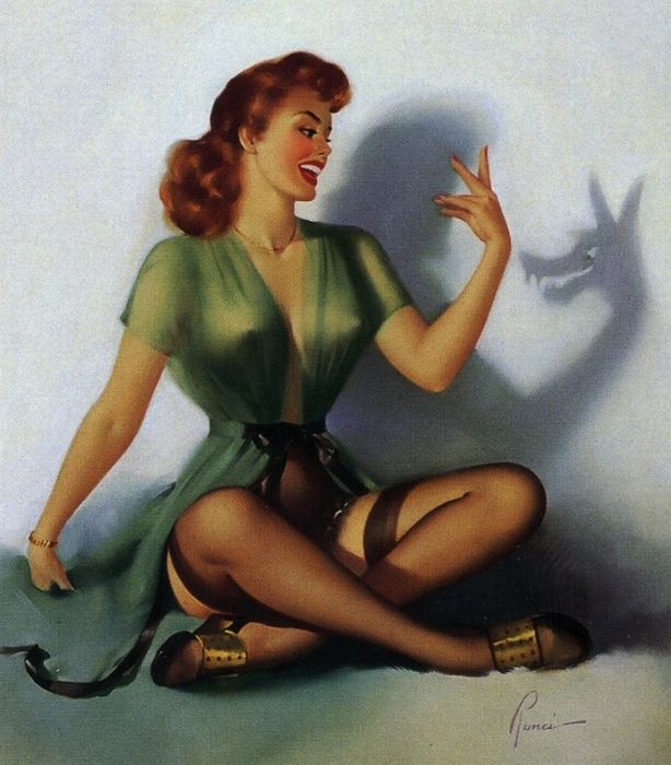 Pin Up Girl Illustrations (52 pics)
