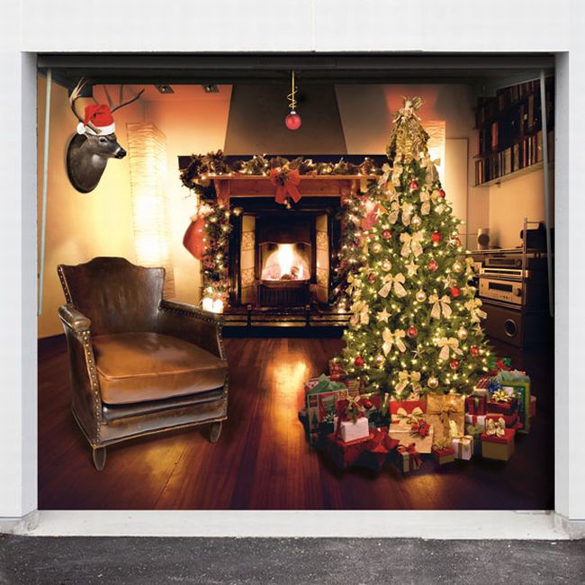 Styling Your Garage Doors for Christmas (10 pics)