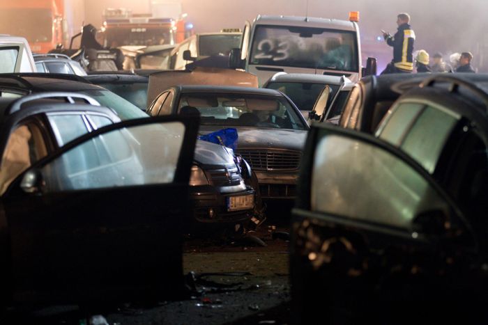 52-Vehicle Pile-up on a German Highway A31 (15 pics)
