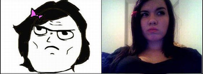 Memes Faces by a Girl (33 pics) .