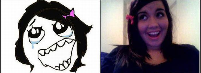 Memes Faces by a Girl (33 pics)