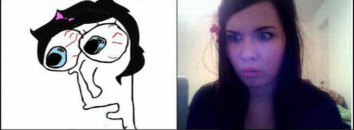 Memes Faces by a Girl (33 pics)