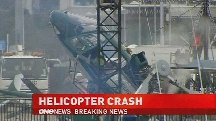 Pilot Escaped Helicopter Crash (7 pics + video)