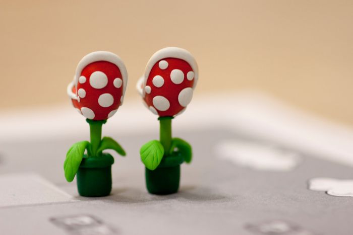 Super Mario Piranha Plant Earrings (5 pics)