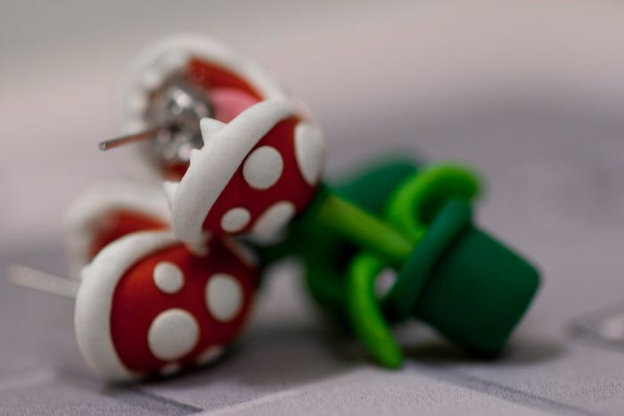 Super Mario Piranha Plant Earrings (5 pics)