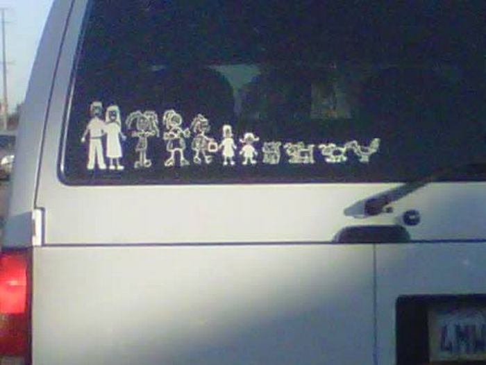 Funny Family Car Stickers (12 pics)