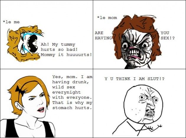 parents rage comics