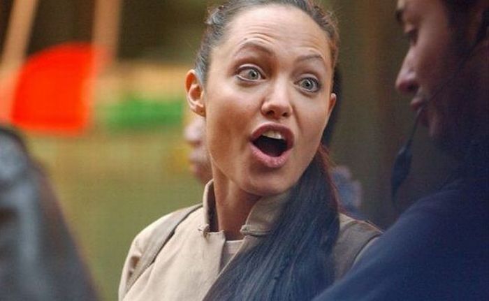Funny Faces of Angelina Jolie (79 pics)