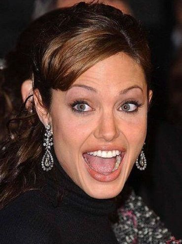 Funny Faces of Angelina Jolie (79 pics)