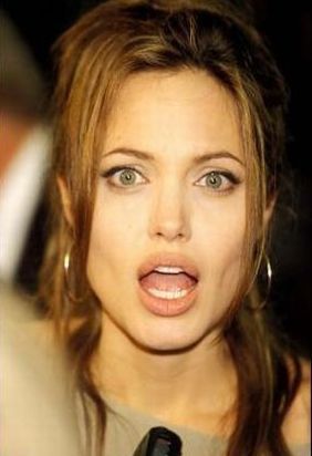 Funny Faces of Angelina Jolie (79 pics)