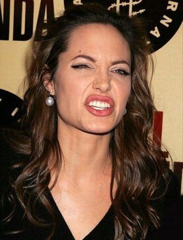 Funny Faces of Angelina Jolie (79 pics)