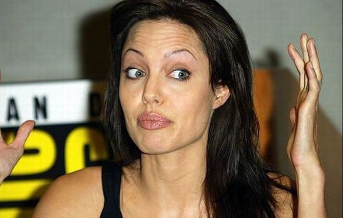 Funny Faces of Angelina Jolie (79 pics)