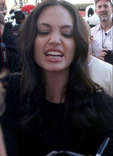 Funny Faces of Angelina Jolie (79 pics)