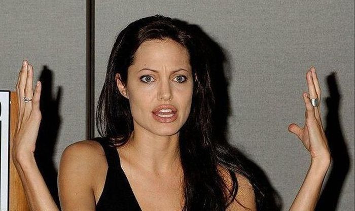 Funny Faces of Angelina Jolie (79 pics)