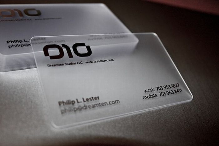 Transparent Business Cards (40 pics)