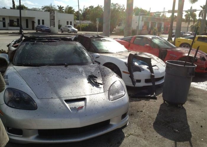 Crashed Chevrolet Corvettes (6 pics)