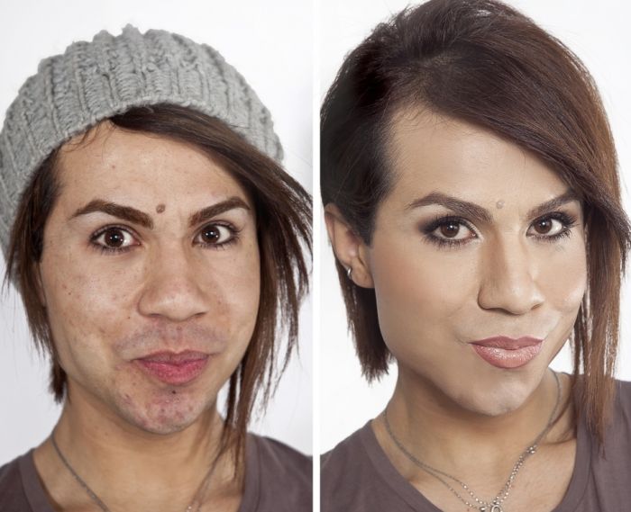 Women With and Without Makeup (10 pics)