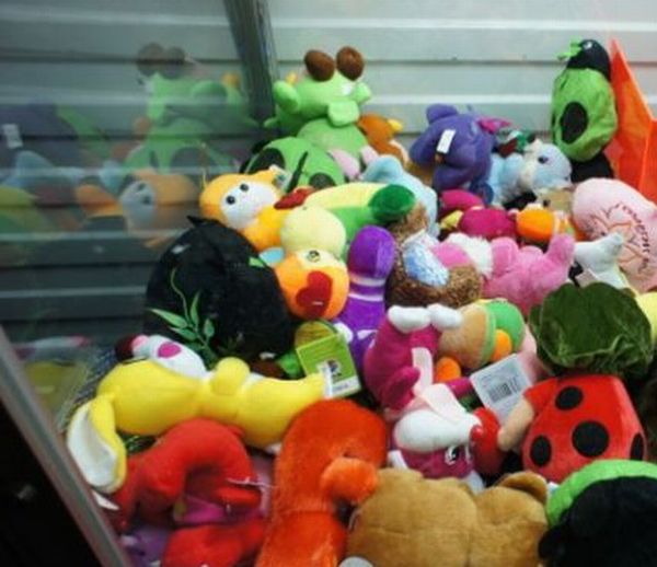 Look Who Is Sleeping Inside the Claw Machine (2 pics)