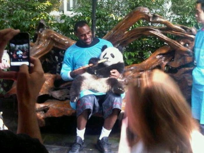 Famous Athletes with Pandas (17 pics)