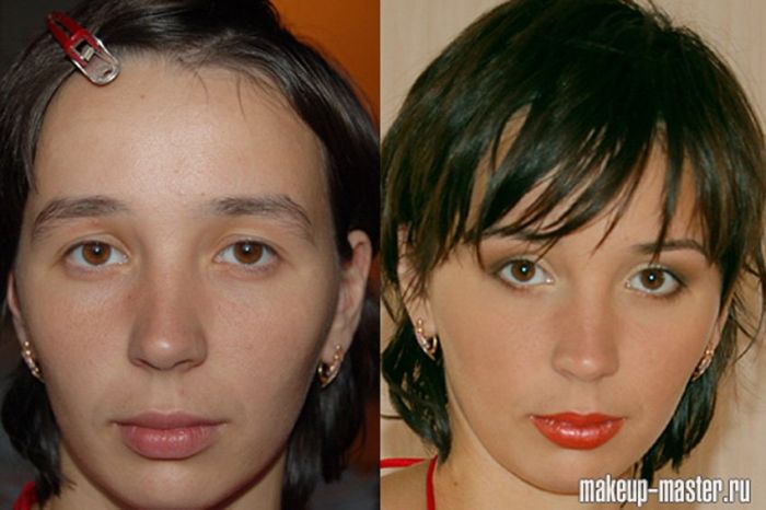 Russian Girls With and Without Makeup (42 pics)