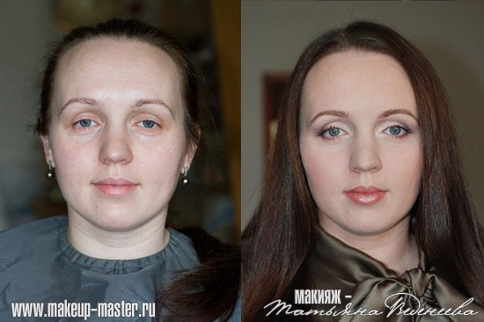 Russian Girls With and Without Makeup (42 pics)