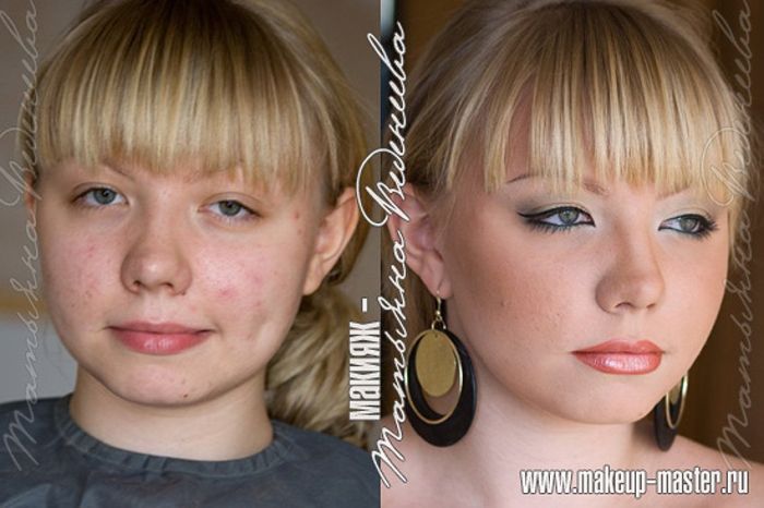 Russian Girls With and Without Makeup (42 pics)