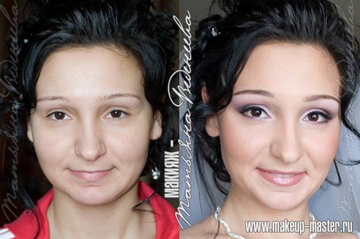 Russian Girls With and Without Makeup (42 pics)