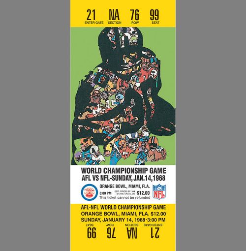 Every Super Bowl Ticket Ever (46 pics)